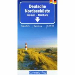 K+F DEUTSCHE NORDSEEKÜSTE 1 : 275.000 - Straßenkarte^ Straßenkarten|Straßenkarten