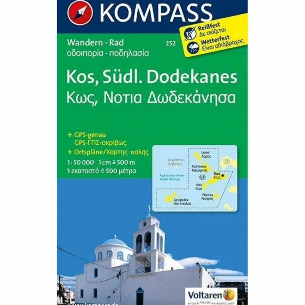 Wanderkarten Und Winterkarten|Wanderkarten Und Winterkarten*KOKA 252 KOS - SÜDLICHER DODEKANES - Wanderkarte