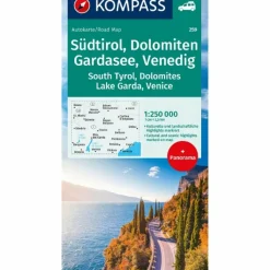 Straßenkarten|Straßenkarten*KOMPASS AUTOKARTE SÜDTIROL, DOLOMITEN, GARDASEE, VENEDIG