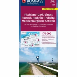 KOMPASS FAHRRADKARTE 3369 FISCHLAND-DARß-ZINGST, ROSTOCK^ Fahrradkarten|Fahrradkarten