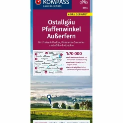 KOMPASS FAHRRADKARTE 3344 OSTALLGÄU, PFAFFENWINKEL^ Fahrradkarten|Fahrradkarten