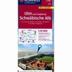 KOMPASS FAHRRADKARTE 3346 ULM UND UMGEBUNG, SCHWÄBISCHE ALB^ Fahrradkarten|Fahrradkarten
