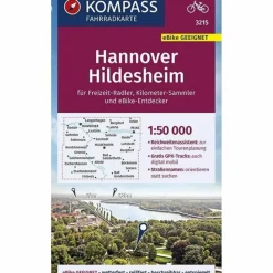 Fahrradkarten|Fahrradkarten*KOMPASS FAHRRADKARTE HANNOVER, HILDESHEIM 1:50.000, FK 3215 - Fahrradkarte