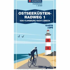 Fahrradkarten|Fahrradkarten*KOMPASS FAHRRAD-TOURENKARTE OSTSEEKÜSTENRADWEG 1