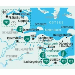 KOMPASS KARTEN-SET 724 OSTSEEKÜSTE VON LÜBECK BIS DÄNEMARK^ Wanderkarten Und Winterkarten|Wanderkarten Und Winterkarten