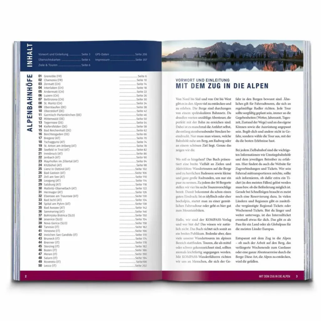 KOMPASS NÄCHSTER HALT ALPEN - MIT DER BAHN ZUM WANDERN - Wanderführer^ Wanderführer