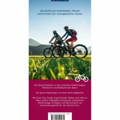 KOMPASS RADFERNWEGEKARTE RADFERNWEGE & BIKETOUREN ALPEN^ Fahrradkarten|Fahrradkarten
