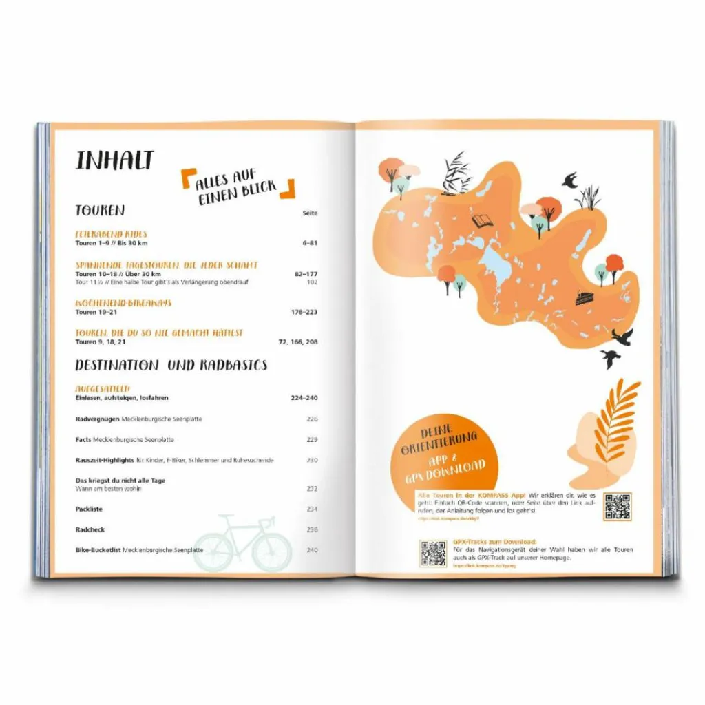 KOMPASS RADVERGNÜGEN MECKLENBURGISCHE SEENPLATTE - Radwanderführer^ Radwanderführer Und Mountainbikeführer