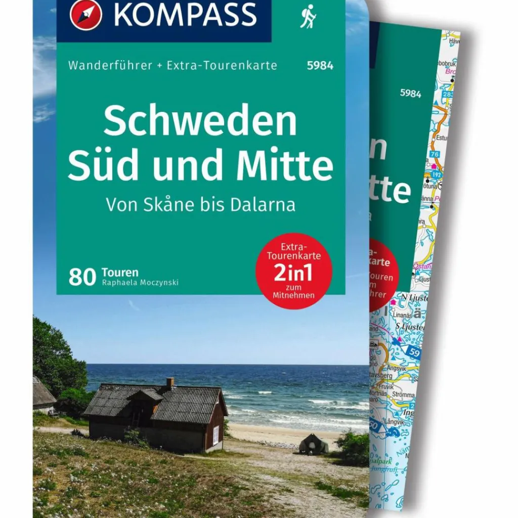 KOMPASS WANDERFÜHRER 5984 SCHWEDEN SÜD UND MITTE - Wanderführer^ Wanderführer