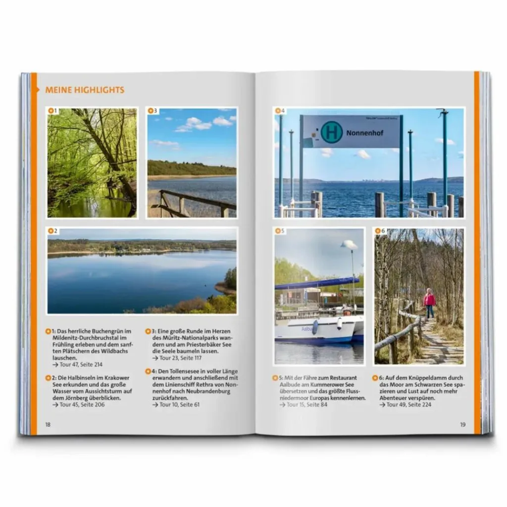 KOMPASS WANDERFÜHRER MECKLENBURGISCHE SEENPLATTE^ Wanderführer