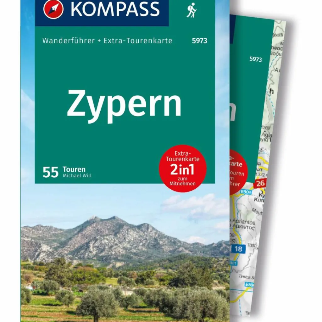 KOMPASS WANDERFÜHRER ZYPERN, 55 TOUREN MIT EXTRA-TOURENKARTE^ Wanderführer