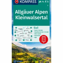 KOMPASS WANDERKARTE 3 ALLGÄUER ALPEN, KLEINWALSERTAL^ Wanderkarten Und Winterkarten|Wanderkarten Und Winterkarten