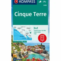 KOMPASS WANDERKARTE 2450 CINQUE TERRE 1:35.000^ Wanderkarten Und Winterkarten|Wanderkarten Und Winterkarten