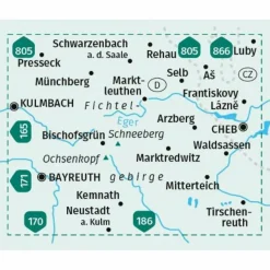 KOMPASS WANDERKARTE 191 FICHTELGEBIRGE, BAYREUTH^ Wanderkarten Und Winterkarten|Wanderkarten Und Winterkarten