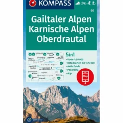 KOMPASS WANDERKARTE 60 GAILTALER ALPEN, KARNISCHE ALPEN^ Wanderkarten Und Winterkarten|Wanderkarten Und Winterkarten