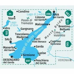 KOMPASS WANDERKARTE 102 GARDASEE^ Wanderkarten Und Winterkarten|Wanderkarten Und Winterkarten