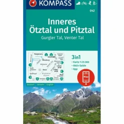 KOMPASS WANDERKARTE 042 INNERES ÖTZTAL UND PITZTAL^ Wanderkarten Und Winterkarten|Wanderkarten Und Winterkarten