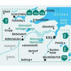 Wanderkarten Und Winterkarten|Wanderkarten Und Winterkarten*KOMPASS WANDERKARTE 714 KIEL, RENDSBURG, SCHLESWIG 1:50.000