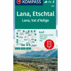 KOMPASS WANDERKARTE 054 LANA, ETSCHTAL^ Wanderkarten Und Winterkarten|Wanderkarten Und Winterkarten