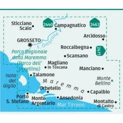 Wanderkarten Und Winterkarten|Wanderkarten Und Winterkarten*KOMPASS WANDERKARTE 2470 MAREMMA, GROSSETO, MONTE ARGENTARIO