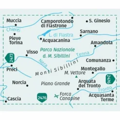 Wanderkarten Und Winterkarten|Wanderkarten Und Winterkarten*KOMPASS WANDERKARTE 2474 MONTI SIBILLINI NEL PARCO NAZIONALE