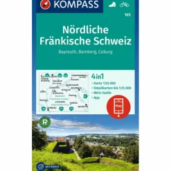 KOMPASS WANDERKARTE 165 NÖRDLICHE FRÄNKISCHE SCHWEIZ^ Wanderkarten Und Winterkarten|Wanderkarten Und Winterkarten