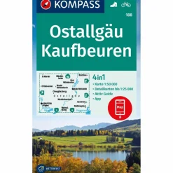 Wanderkarten Und Winterkarten|Wanderkarten Und Winterkarten*KOMPASS WANDERKARTE 188 OSTALLGÄU, KAUFBEUREN