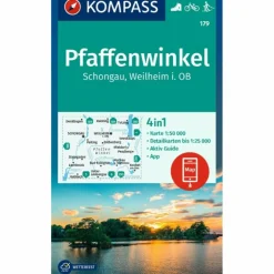KOMPASS WANDERKARTE 179 PFAFFENWINKEL, SCHONGAU^ Wanderkarten Und Winterkarten|Wanderkarten Und Winterkarten