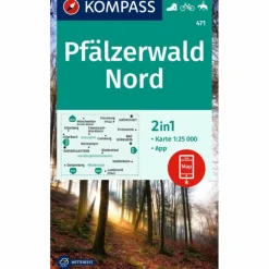 KOMPASS WANDERKARTE 471 PFÄLZERWALD NORD 1:25.000^ Wanderkarten Und Winterkarten|Wanderkarten Und Winterkarten