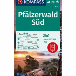 KOMPASS WANDERKARTE 473 PFÄLZERWALD SÜD 1:25.000^ Wanderkarten Und Winterkarten|Wanderkarten Und Winterkarten