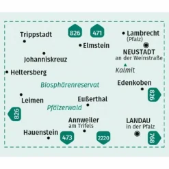 Wanderkarten Und Winterkarten|Wanderkarten Und Winterkarten*KOMPASS WANDERKARTE 472 PFÄLZERWALD MITTE 1:25.000