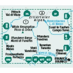 KOMPASS WANDERKARTE 081 PFUNDERER BERGE 1:25.000^ Wanderkarten Und Winterkarten|Wanderkarten Und Winterkarten