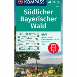 KOMPASS WANDERKARTE 197 SÜDLICHER BAYERISCHER WALD 1:50.000^ Wanderkarten Und Winterkarten|Wanderkarten Und Winterkarten