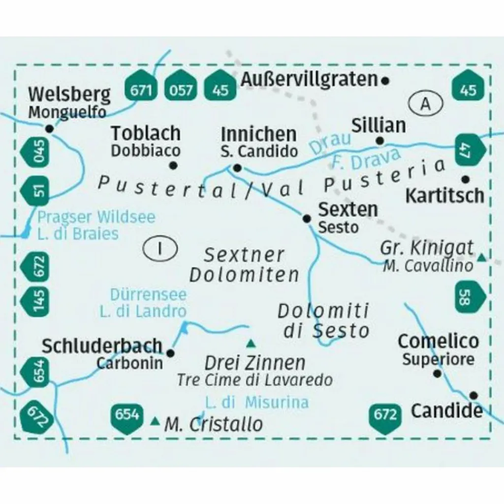 KOMPASS WANDERKARTE 657 SEXTNER DOLOMITEN, HOCHPUSTERTAL^ Wanderkarten Und Winterkarten|Wanderkarten Und Winterkarten