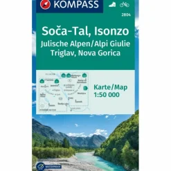 KOMPASS WANDERKARTE 2804 SOCA-TAL, ISONZO^ Wanderkarten Und Winterkarten|Wanderkarten Und Winterkarten