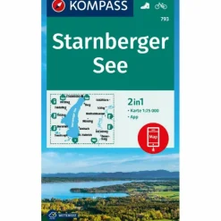 KOMPASS WANDERKARTE 793 STARNBERGER SEE 1:25.000^ Wanderkarten Und Winterkarten|Wanderkarten Und Winterkarten