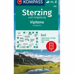 Wanderkarten Und Winterkarten|Wanderkarten Und Winterkarten*KOMPASS WANDERKARTE 058 STERZING UND UMGEBUNG