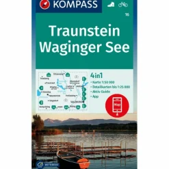KOMPASS WANDERKARTE 16 TRAUNSTEIN, WAGINGER SEE 1:50.000^ Wanderkarten Und Winterkarten|Wanderkarten Und Winterkarten