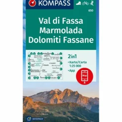 KOMPASS WANDERKARTE 650 VAL DI FASSA, MARMOLADA^ Wanderkarten Und Winterkarten|Wanderkarten Und Winterkarten