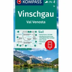 KOMPASS WANDERKARTE 52 VINSCHGAU / VAL VENOSTA 1:50.000^ Wanderkarten Und Winterkarten|Wanderkarten Und Winterkarten