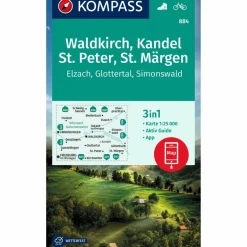 Wanderkarten Und Winterkarten|Wanderkarten Und Winterkarten*KOMPASS WANDERKARTE 884 WALDKIRCH, KANDEL, ST.PETER