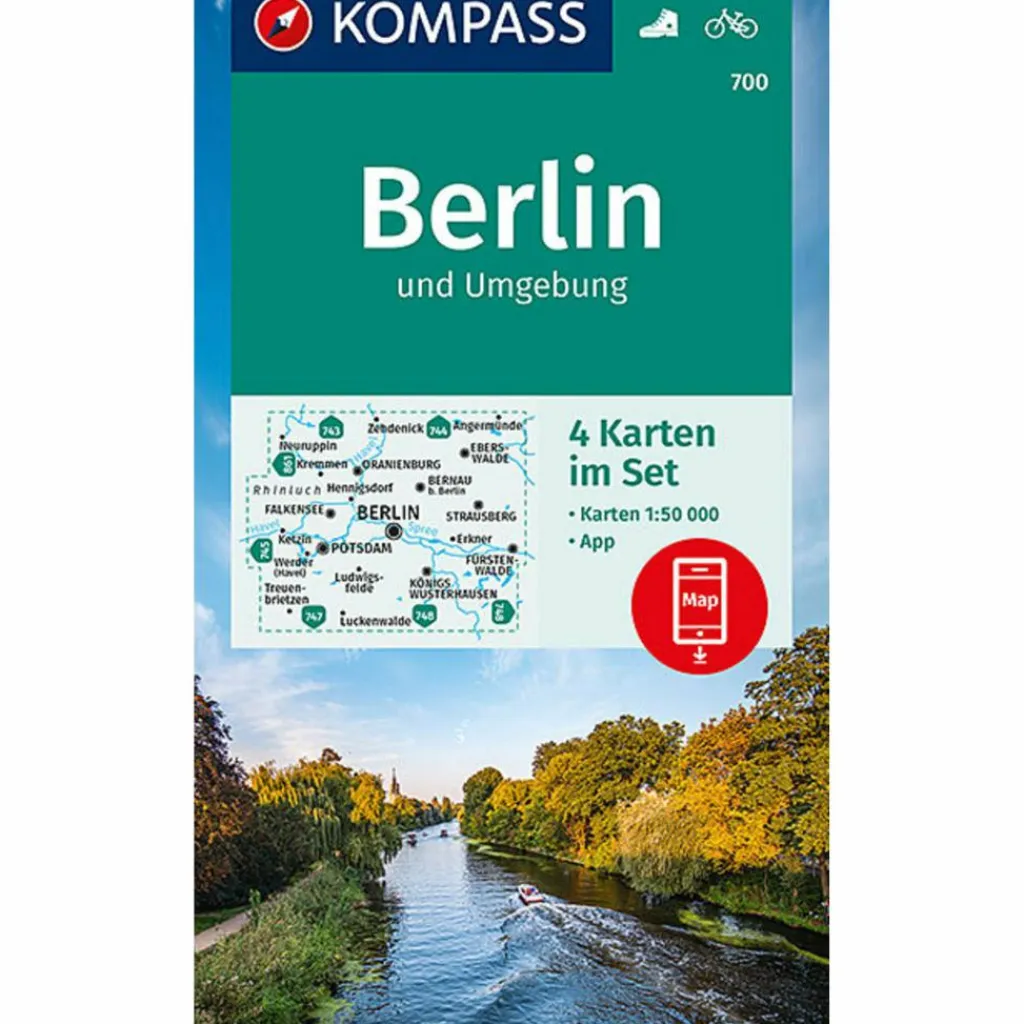 KOMPASS WANDERKARTE BERLIN UND UMGEBUNG 1:50 000^ Wanderkarten Und Winterkarten|Wanderkarten Und Winterkarten