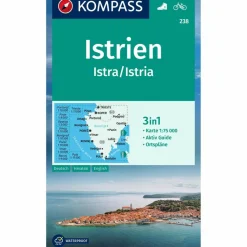 Wanderkarten Und Winterkarten|Wanderkarten Und Winterkarten*KOMPASS WANDERKARTE ISTRIEN, ISTRA, ISTRIA 1:75 000