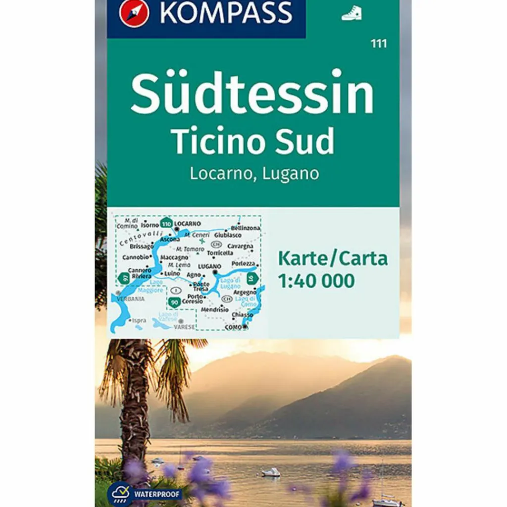 KOMPASS WANDERKARTE SÜDTESSIN - LUGANO^ Wanderkarten Und Winterkarten|Wanderkarten Und Winterkarten