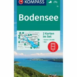 KOMPASS WANDERKARTEN-SET 11 BODENSEE (2 KARTEN) 1:35.000^ Wanderkarten Und Winterkarten|Wanderkarten Und Winterkarten