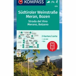 Wanderkarten Und Winterkarten|Wanderkarten Und Winterkarten*KOMPASS WANDERKARTEN-SET 078 SÜDTIROLER WEINSTRAßE, MERAN