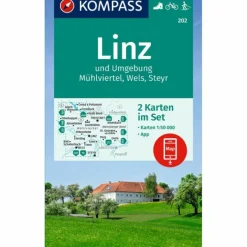Wanderkarten Und Winterkarten|Wanderkarten Und Winterkarten*KOMPASS WANDERKARTEN-SET 202 LINZ UND UMGEBUNG, MÜHLVIERTEL