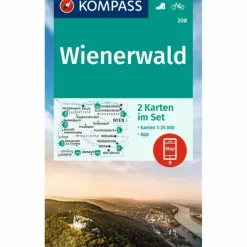 Wanderkarten Und Winterkarten|Wanderkarten Und Winterkarten*KOMPASS WANDERKARTEN-SET 208 WIENERWALD (2 KARTEN) 1:25.000