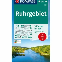 Wanderkarten Und Winterkarten|Wanderkarten Und Winterkarten*KOMPASS WANDERKARTEN-SET 821 RUHRGEBIET (3 KARTEN) 1:50.000