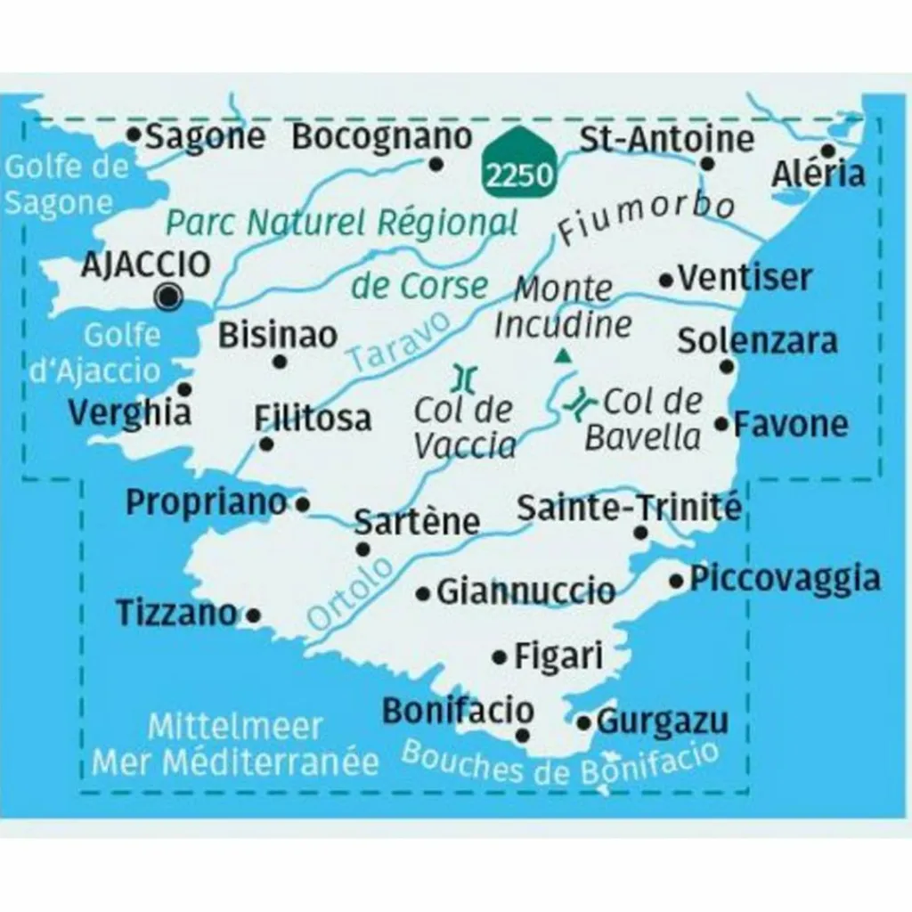 KOMPASS WANDERKARTEN-SET 2251 KORSIKA SÜD^ Wanderkarten Und Winterkarten|Wanderkarten Und Winterkarten